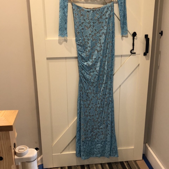 Rubber ducky blue lace mermaid two piece dress - Picture 2 of 11